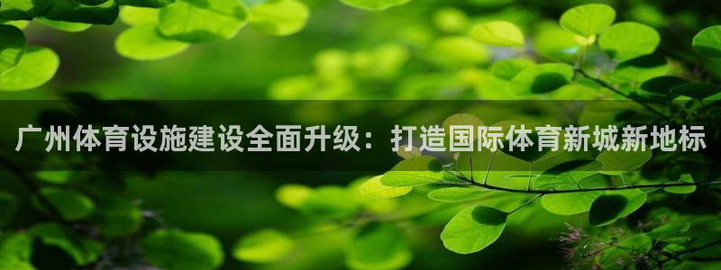 凯捷体育娱乐是那个系列的台子：广州体育设施建设全面升