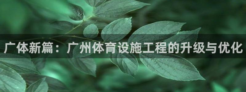 凯捷体育娱乐代理怎么样：广体新篇：广州体育设施工程的
