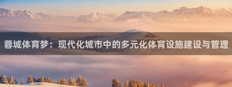 凯捷体育官方客服电话：蓉城体育梦：现代化城市中的多元